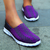 Trend Soft Breathable Casual Shoes Mesh Woven Flat Nurse Walking Sneakers Knit Slip on Loafer Shoes