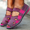 Elastic Belt Casual Women Shoes Comfortable Non-Slip Adjustable Breathable Walking Lightweight Working Nurse Woven Shoes