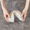 Sequins Star Design Casual Lace-Up Distressed White Sneakers