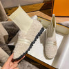 Furry Outer Wearing Flats boots Elk Decor BacklessWild Fluffy Flat Mules Warm
