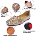 vanccy Women's Rhinestone Flats Fashion Sequin Wedding Shoes