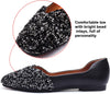 vanccy Women's Rhinestone Flats Fashion Sequin Wedding Shoes