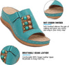 Wedge Heel Slip On Open Toe Mules Sandals
