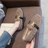 Furry Outer Wearing Flats Loafers Elk Decor BacklessWild Fluffy Flat Mules Warm