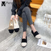 Furry Outer Wearing Flats Loafers Contrasting color design BacklessWild Fluffy Flat Mules Warm