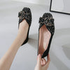 vanccyRhinestone Flat Bling Diamonds Bridal Shoes