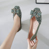 vanccyRhinestone Flat Bling Diamonds Bridal Shoes