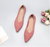 Women Soft Shoes Breathable Knit Pointed Shoes Women's Flat Shoes Ballet Single Shoes Comfortable Pregnant Shoes