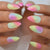 Colorful Rainbow Fingernails Uv Gel Manicure Press On Nials Uv Gel Dingernai Multi Color Salons At Home Full Cover With Tabs