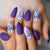 Colorful Rainbow Fingernails Uv Gel Manicure Press On Nials Uv Gel Dingernai Multi Color Salons At Home Full Cover With Tabs