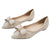 vanccy Delicate Woman Bowknot Shoes Glitter Sequin Flats