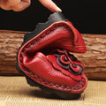 Women's Genuine Leather Moccasins Nurse Shoes Handmade Sewing Women Flats