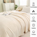 Fluffy Plaid Winter Bed Blankets Warm Soft Coral Fleece Throw Blanket