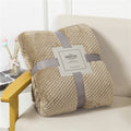 Fluffy Plaid Winter Bed Blankets Warm Soft Coral Fleece Throw Blanket