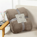 Fluffy Plaid Winter Bed Blankets Warm Soft Coral Fleece Throw Blanket