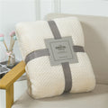 Fluffy Plaid Winter Bed Blankets Warm Soft Coral Fleece Throw Blanket