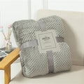 Fluffy Plaid Winter Bed Blankets Warm Soft Coral Fleece Throw Blanket