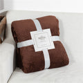 Fluffy Plaid Winter Bed Blankets Warm Soft Coral Fleece Throw Blanket