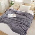 Fluffy Plaid Winter Bed Blankets Warm Soft Coral Fleece Throw Blanket