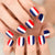 weekly deals France Fingernails The National Flag Pattern Glossy Uv Gel Manicure With Pattern Short Round Press On Nail Tips Fake Nails Art