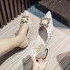 flat wedding shoes Rhinestone Flat Bling diamonds bridal shoes silver Beach Bohemian shoes