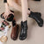 Genuine Leather Woven Ankle Boots Women's Winter Fur Shoes Big Size Plush Booties