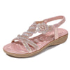 Vanccy Flat Bottom Large Size Fashion Silver Gold Party Diamonds Sandals