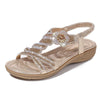 Vanccy Flat Bottom Large Size Fashion Silver Gold Party Diamonds Sandals