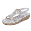 Vanccy Flat Bottom Large Size Fashion Silver Gold Party Diamonds Sandals