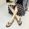 Women's Summer Slippers Large Women's Shoes Summer Water Drill Flat Bottom Wear Cool Slippers Fashion Soft Bottom Beach Shoes He
