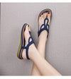 Vanccy Bohemian Clip toe weave sandals