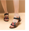 Women's Sandals Summer Flat Soft Bottom Non-slip Red Comfortable Soft Leather Shoes