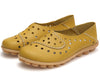 Women's Sneakers Summer Fashion Casual Shoes Slip-On Small Hole Breathable Leather Sewing Falt Shoes For Women Zapatos