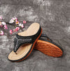 Vanccy Slope Heel Flip Flops Sandals