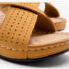 Vanccy New Ladies Sewing Wedges Female Casual Pu Leather Sandal