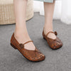 New Round Toe Shallow Handmade Concise Hollow Leisure Ladies Shoes
