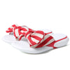 Women's Memory Foam Open Toe Slide Slippers with Cute Bowknot, Ladies' Slip on House Shoes Spa Slippers with Indoor Outdoor Anti-Skid Rubber Sole