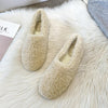 Furry Outer Wearing Flats Loafers Belt Buckle Decor BacklessWild Fluffy Flat Mules Warm