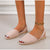 Peep Toe Flat Canvas flat Sandals Shoes Slip on Shallow Female