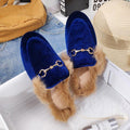 Furry Outer Wearing slippers for women Muller slippers Wild Fluffy Flat Mules Warm