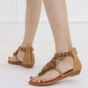 Vanccy Wedge Rhinestone Roman Sandals