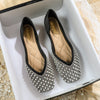 vanccy Women's Rhinestone Flats Fashion Sequin Wedding Shoes
