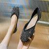vanccy Women's Rhinestone Flats Fashion Sequin Wedding Shoes