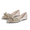 Pointed single-shoe female new bowknot flat-bottomed ladle shoes