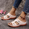 Sandals with Arch Support Anti-Slip wedges Sandal Flower Embroidered Vintage Casual comfortable slippers
