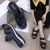 Vanccy Metal Buckle Plus Size Comfort Slippers