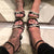European and American Rhinestone Wine Cup Heel Large Women's High Heel Sandals Female