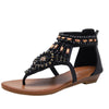 Vanccy Wedge Rhinestone Roman Sandals