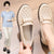 Mom's shoes, middle-aged sandals, summer soft soles, middle-aged and elderly women's leather shoes, comfortable and breathable, single shoes, genuine leather toe shoes with holes