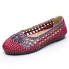 Vanccy Summer Fashion Casual Mesh Lofaers Hollow Breathable WeavingMom Shoes